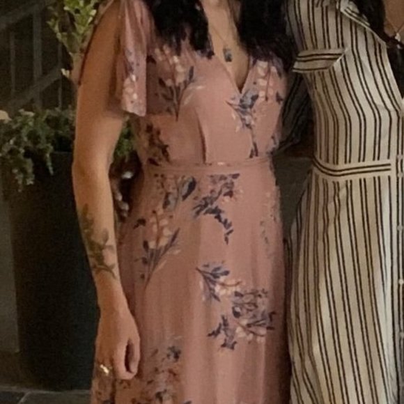 Lulu's Fiorire Rose Floral Print Wrap Maxi Dress - XS - Picture 7 of 7